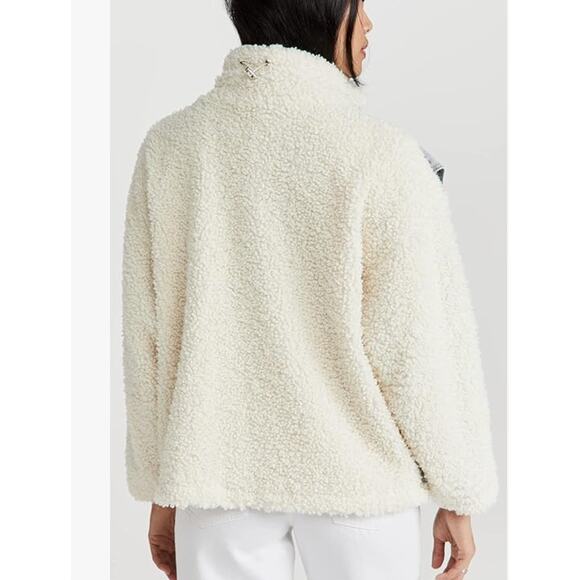 BlankNYC Bear Hug Acid Wash Denim & Cream Sherpa Jacket Winter NEW Size XSmall - Picture 2 of 14